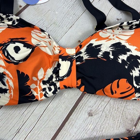 Women’s Plus Size Two Piece Swimsuits in Geo orange size 2X NWT - Picture 6 of 8